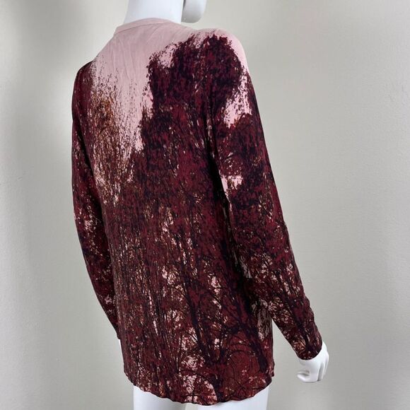 Kenneth Cole Women Size M Purple Pink Silk Knit Cardigan Sweater Button Office - Picture 7 of 15